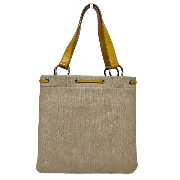 YSL / Yves Saint Laurent Yellow Heart Embellished Mini / Small Shoulder Tote Bag - Picture 3 of 12